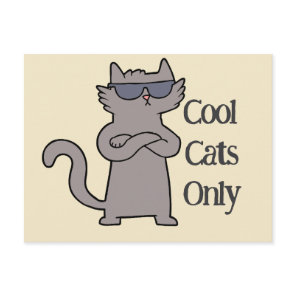 Cool Cats Only Event Invitation Card