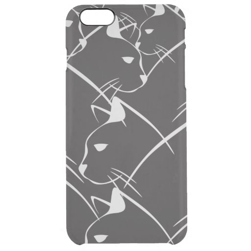 Cool Cats pattern Funny cute colorful Fleece Blank Clear iPhone 6 Plus Case