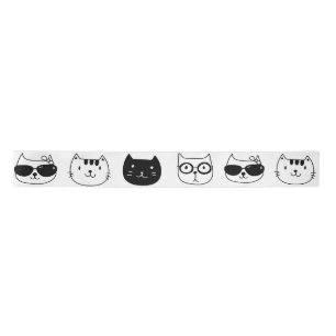 Cool Cats Satin Ribbon