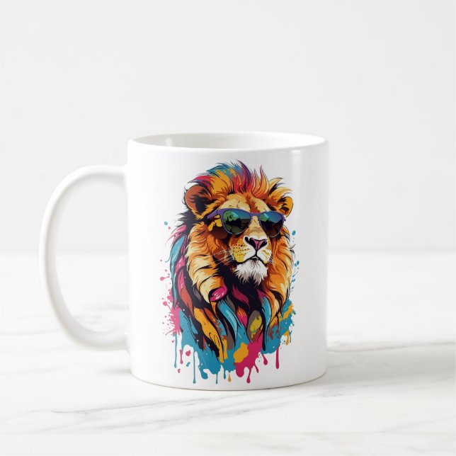 Cool Cats: The Lion Coffee Mug (Left)