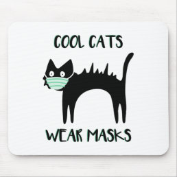 COOL CATS WEAR MASKS MOUSE PAD