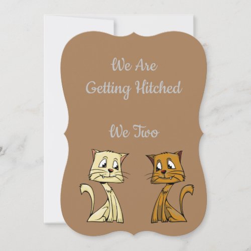 Cool Cats Wedding Invitation