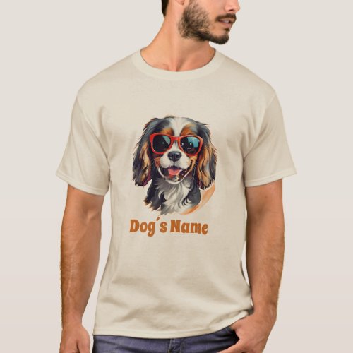 Cool Cavalier King Charles  Spaniel With Sunglasse T_Shirt