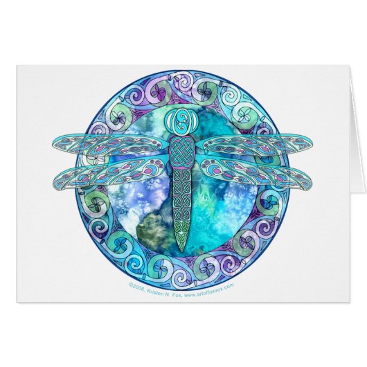 Cool Celtic Dragonfly Cards (Front Horizontal)