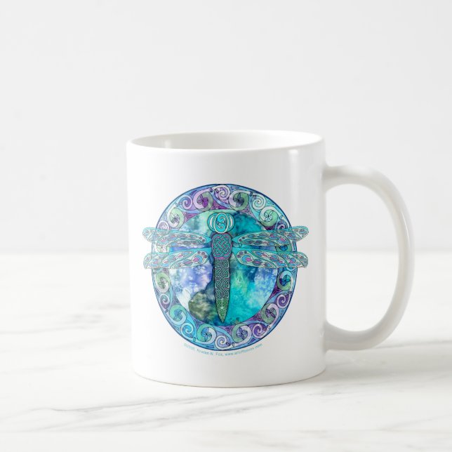 Cool Celtic Dragonfly Coffee Mug (Right)
