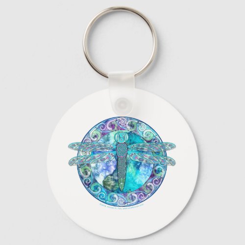 Cool Celtic Dragonfly Keychain