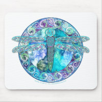 Cool Celtic Dragonfly Mouse Pad