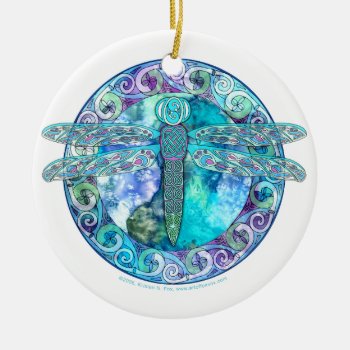 Cool Celtic Dragonfly Ornament by foxvox at Zazzle
