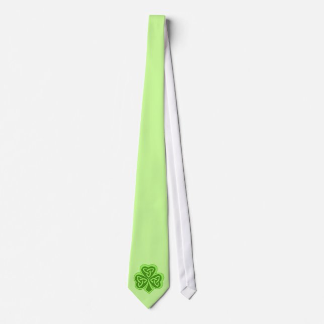 Cool Celtic Knot Shamrock Tie (Front)