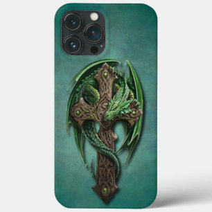 Cool Celtic Tribal Cross Dragon Tattoo Art Design iPhone 13 Pro Max Case