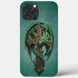 Cool Celtic Tribal Cross Dragon Tattoo Art Design iPhone 13 Pro Max Case