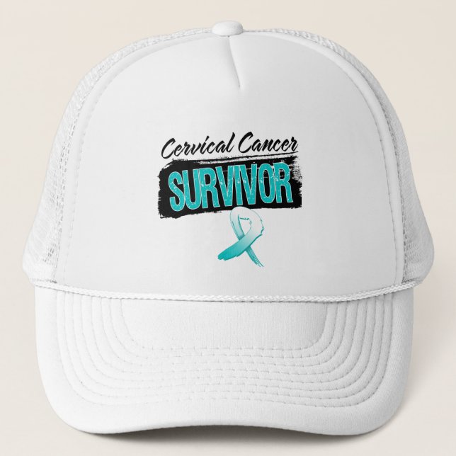 Cool Cervical Cancer Survivor Trucker Hat (Front)