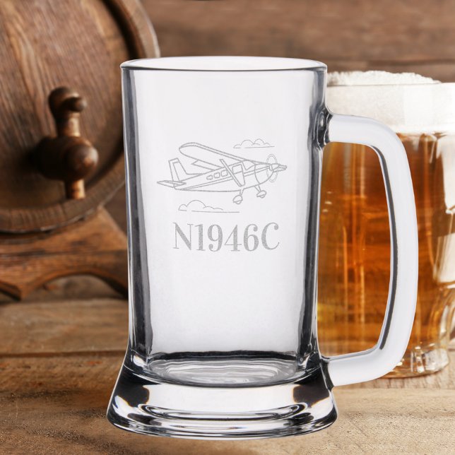 Cool Cessna Pilot airplane number,Birthday custom Stein (Creator Uploaded)