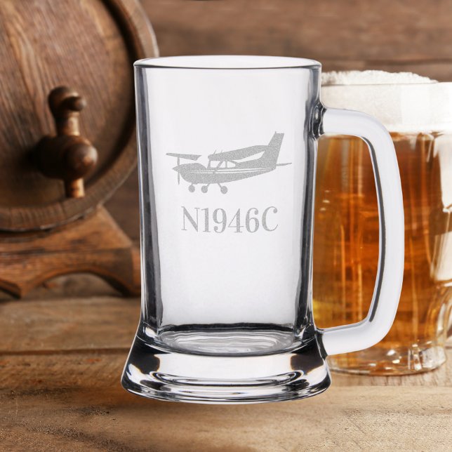 Cool Cessna Pilot airplane number,Birthday custom Stein (Creator Uploaded)