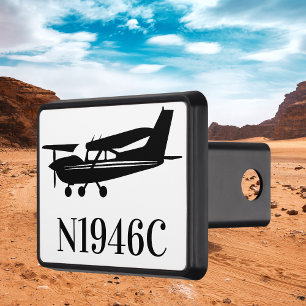 Cool Cessna Pilot airplane number, simple custom Hitch Cover