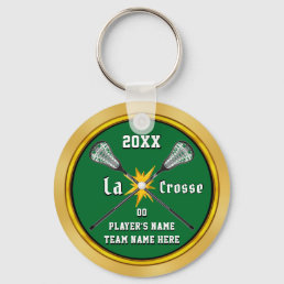 Cool Cheap Personalized Lacrosse Gifts, Your Color Keychain