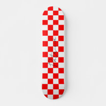 Cool Checkerboard Pattern Red