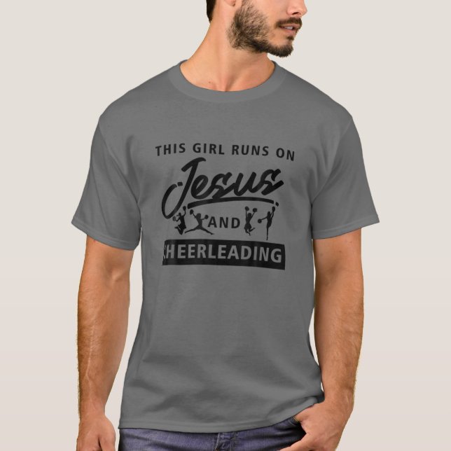 Cool Cheerleader Art For Women Girl Cheerleading J T-Shirt (Front)