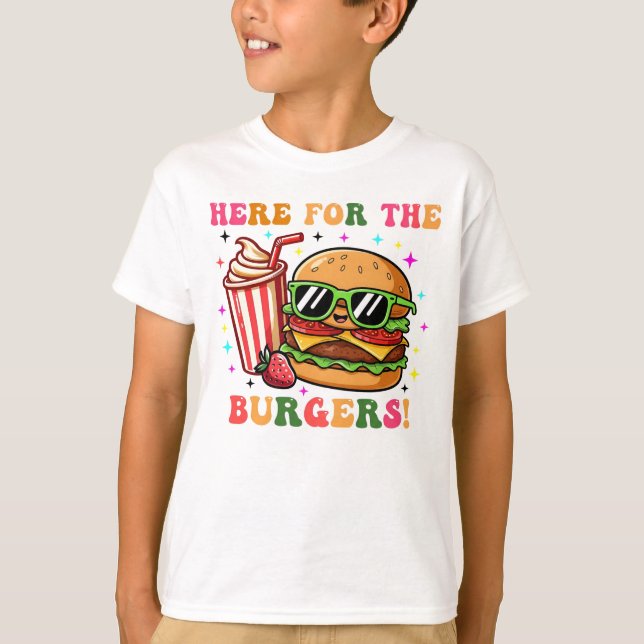 Cool Cheeseburger Cartoon Tee for Food Fans (Front)