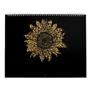 cool cheetah leopard sunflower gift calendar
