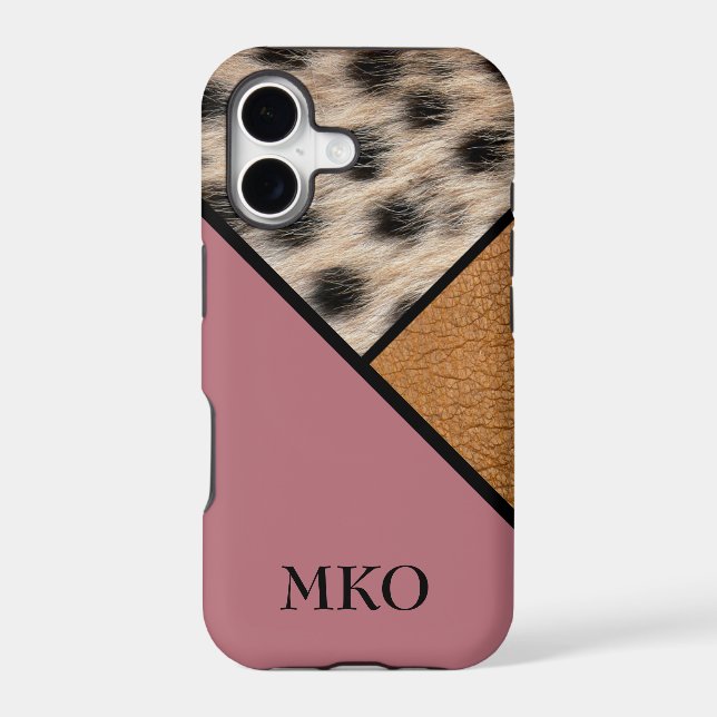 Cool Cheetah Monogrammed Iphone Case (Back)