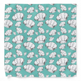 Cool Chef and Baker Toque Chef Hats Patterned Bandana
