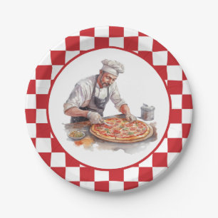 Cool chef pizza party  paper plates