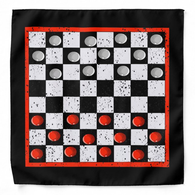 Cool Chess Board Halloween Costume  Funny Lazy DIY Bandana (Front)
