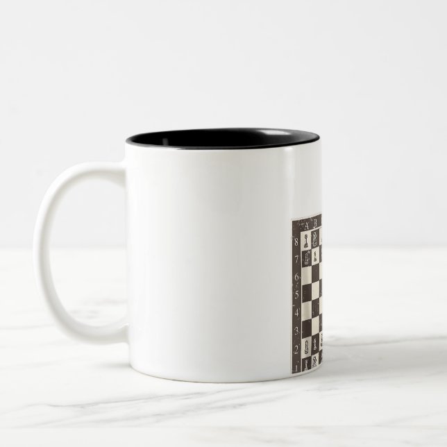 Cool Chess Board Halloween Costume  Funny Lazy Two-Tone Coffee Mug (Left)