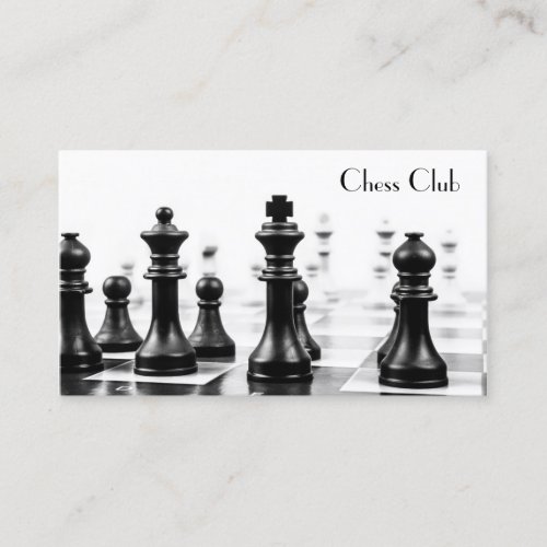 Cool Chess Board Pieces Photograph _ Business Card