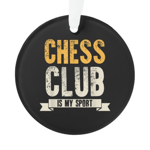 Cool Chess Player Lover Birthday Gift Chess Club Ornament