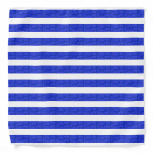 Cool Chic Blue Geometric Stripes Bandana