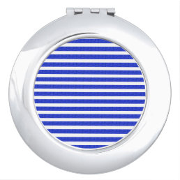 Cool Chic Blue Geometric Stripes Compact Mirror
