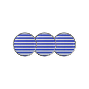 Cool Chic Blue Geometric Stripes Golf Ball Marker