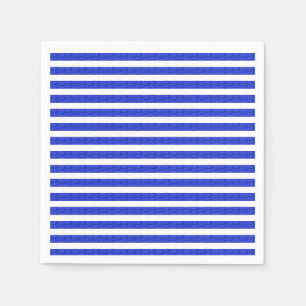 Cool Chic Blue Geometric Stripes Napkins