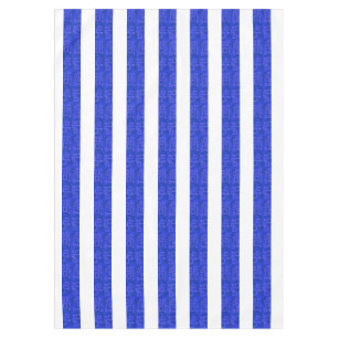 Cool Chic Blue Geometric Stripes Tablecloth