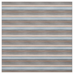 Cool Chic Brown Blue Watercolor Stripes Pattern Fabric