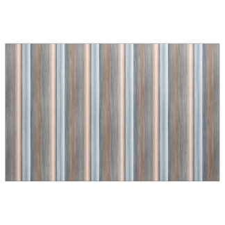 Cool Chic Brown Blue Watercolor Stripes Pattern Fabric