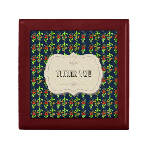 Cool Chic Colorful Blue Russian Pattern Thank You Gift Box