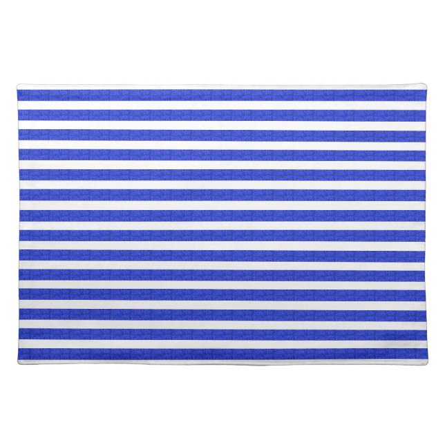 Cool Chic Elegant Blue Geometric Cloth Placemat (Front)