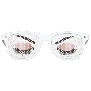 Cool Chic Faux Lashes Retro Sunglasses