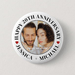 Cool Chic Happy Birthday Custom Photo Personalized Button