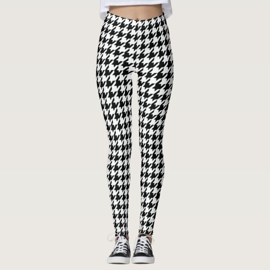 Cool Chic houndstooth Checkered Pattern Your Color Leggings | Zazzle.com
