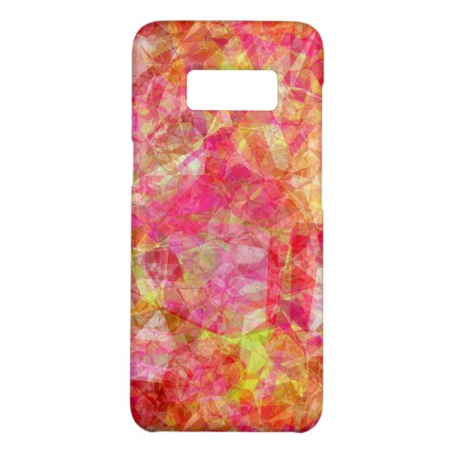 Cool Chic Pink Red Coral Orange Mosaic Art Pattern Case_Mate Samsung Galaxy S8 Case