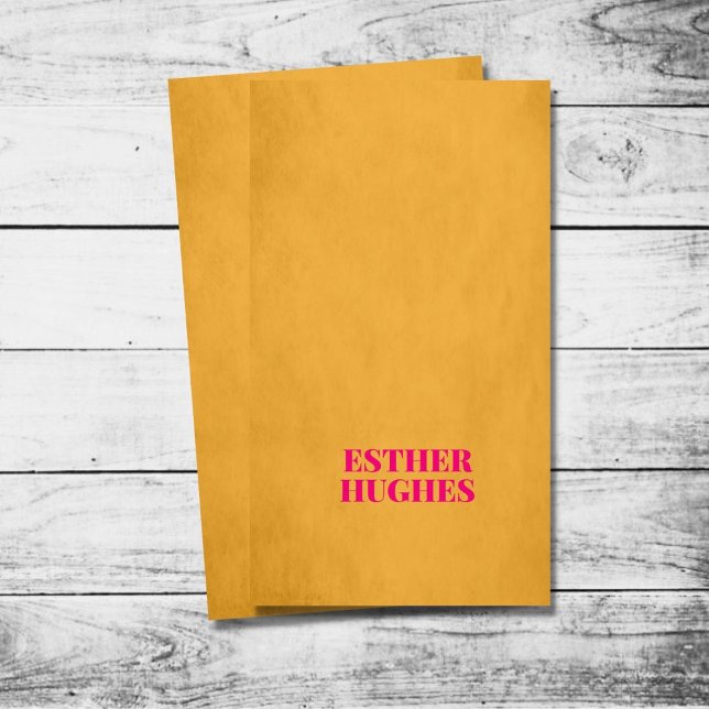 Cool Chic Texture Yellow Pink Consultant Business Card (Creator Uploaded)