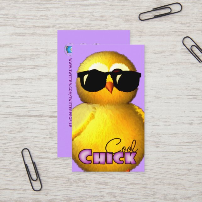 Cool Chick Fun Profile Cards (Front/Back In Situ)