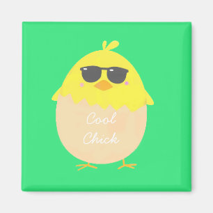 Cool Chick funky Easter yellow chick Magnet