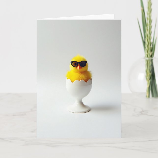 Cool Chick Hatching Day Card (Front)