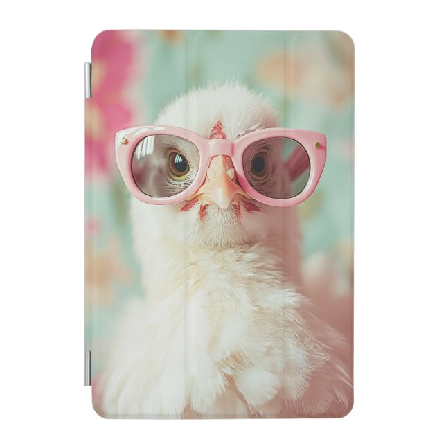 Cool Chick with Pink Glasses Spring iPad Mini Cover (Front)