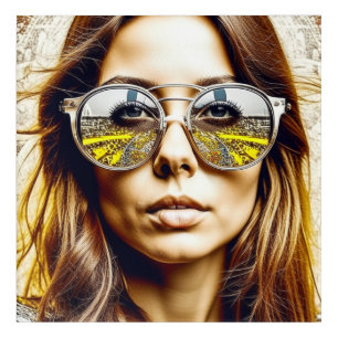 Cool Chick with Reflection of a Musical Festival Acrylic Print